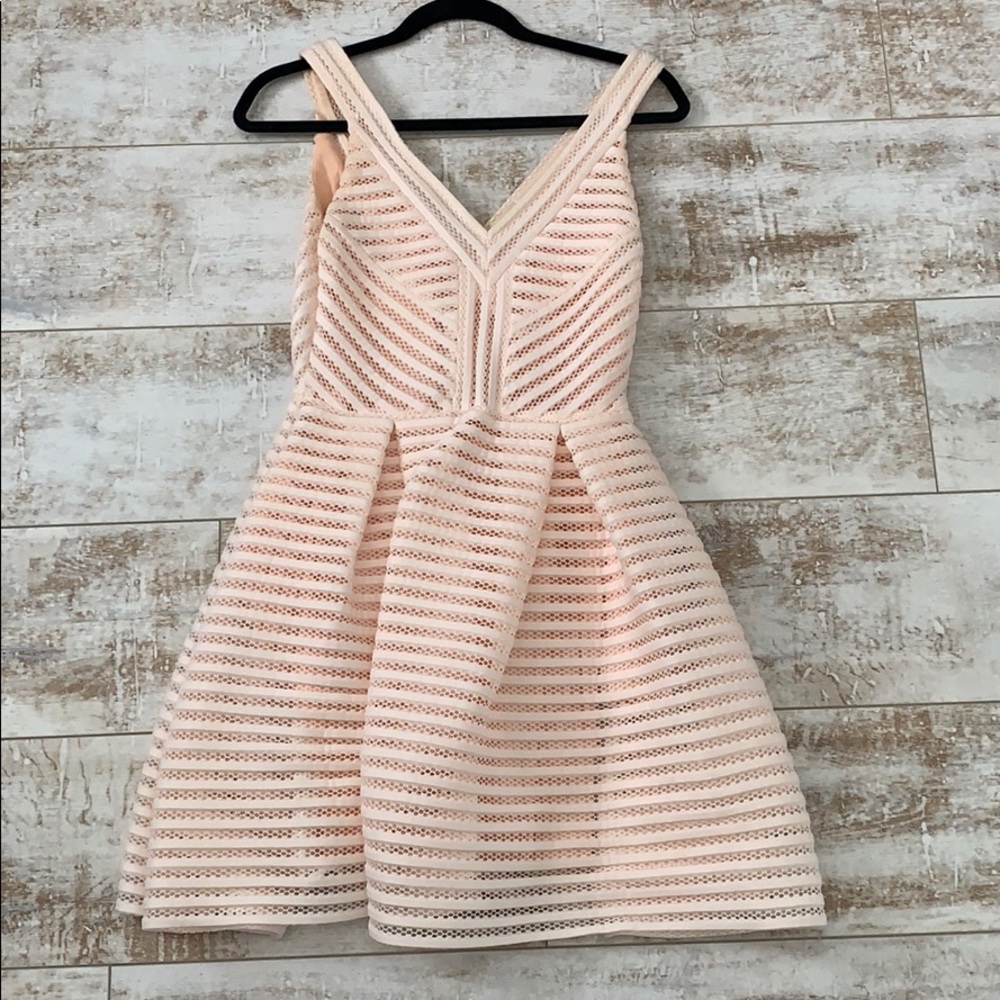 Maje Pale Pink Bubble Skirt Dress Size 2